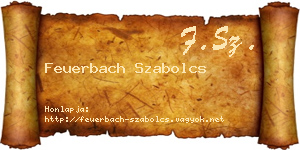 Feuerbach Szabolcs névjegykártya