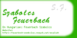 szabolcs feuerbach business card